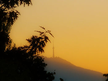 Scenic view of landscape at sunset