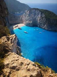 Scenic view of bay