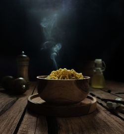 Close-up of food on table