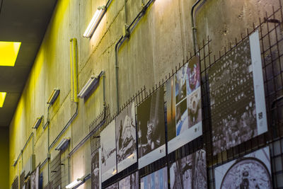 Low angle view of illuminated building