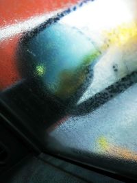 Full frame shot of wet glass