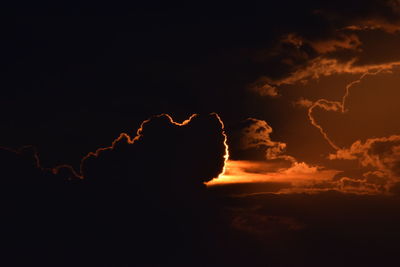 Low angle view of scenic sky