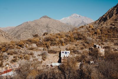 Built structure on land against clear sky