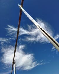 Low angle view of wind turbine against sky