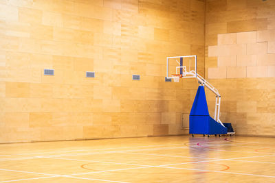 View of basketball hoop against wall