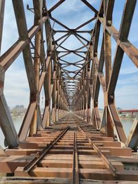 Low angle view of bridge against sky