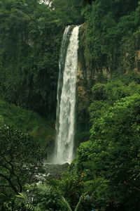 A general view of a waterfall in tawang mangu, central java.