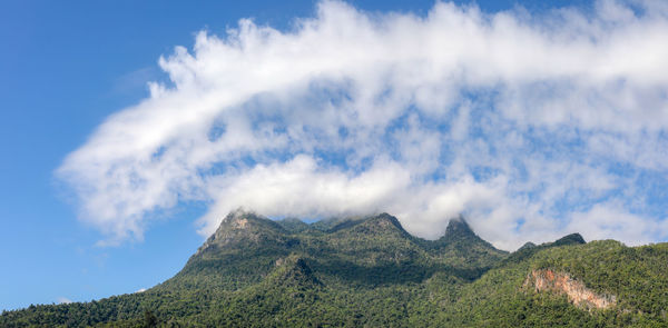 Panoramic view of mountain against sky