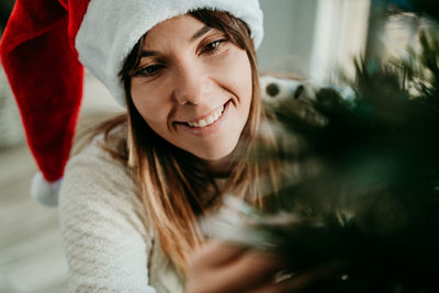 Portrait of smiling young woman