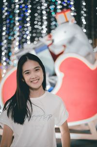 Portrait of smiling young woman