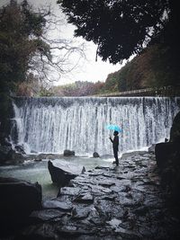 People standing in water