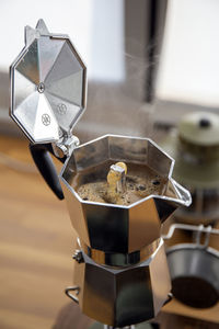 Close-up of coffee on table