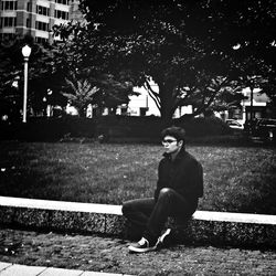 Woman standing in park