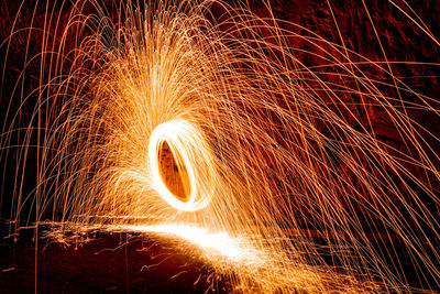 Light painting at night