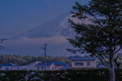 Low angle view of houses against sky