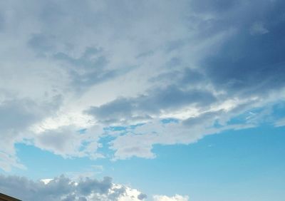 Low angle view of cloudy sky