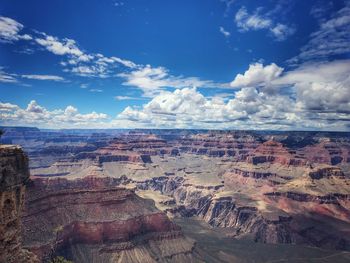 Aerial view of dramatic landscape