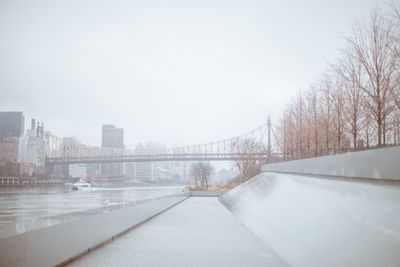 View of bridge against clear sky