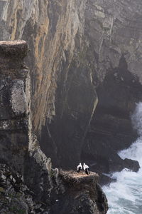 High angle view of rock formations