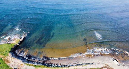 High angle view of sea