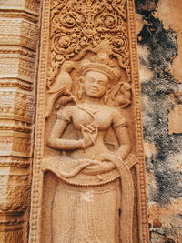 View of buddha statue in temple building