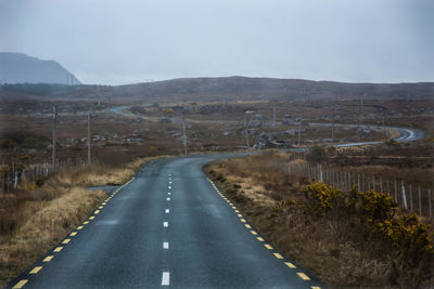 Country road along landscape