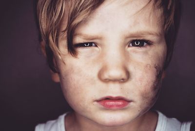 Close-up portrait of boy