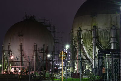 Low angle view of industrial structures