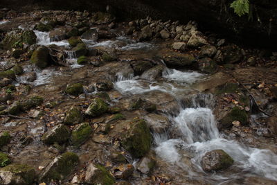 River flowing through rocks