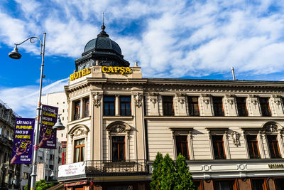 Low angle view of building against sky