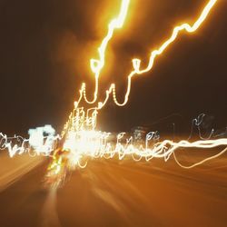 Light trails at night