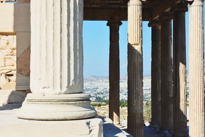 Architectural columns of historical building