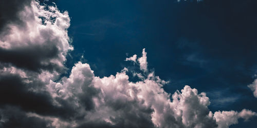 Low angle view of clouds in sky