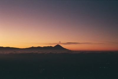 Scenic view of landscape at sunset