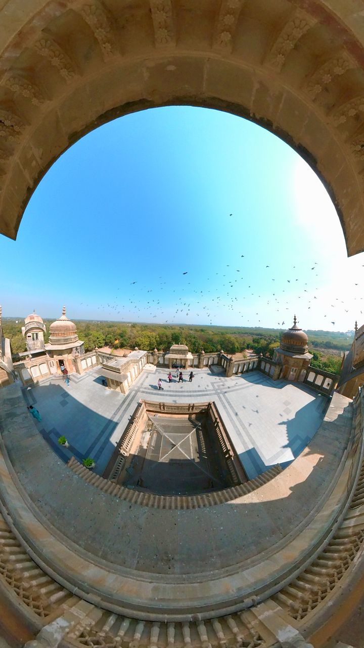 architecture, built structure, arch, sky, landmark, travel destinations, nature, city, building exterior, dome, travel, water, day, history, outdoors, tourism, blue, no people, fisheye lens, the past, clear sky, building, cityscape, ancient history