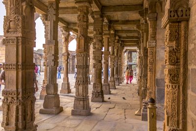 Ancient columns in courtyard