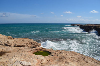 Scenic view of sea against sky