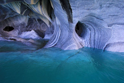 Rock formation in sea