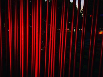 Close-up of red curtain