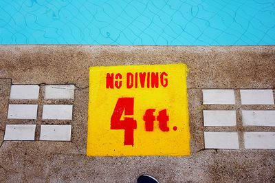 High angle view of swimming pool