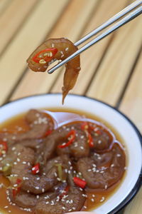 Close-up of food in bowl