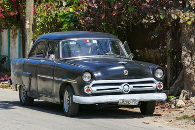 Car parked on road in city