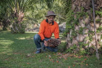 Man working in farm