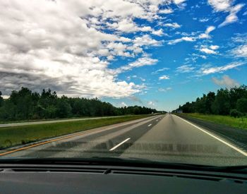 Country road passing through landscape