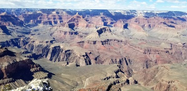 Aerial view of rock formations