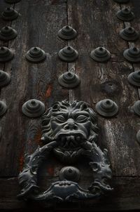 Close-up of statue in temple