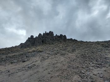 Scenic view of arid landscape against sky