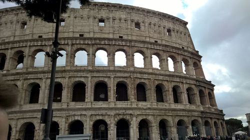 Low angle view of historical building against sky