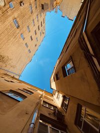 Low angle view of buildings against sky