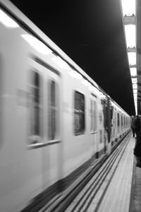 Train at railroad station platform